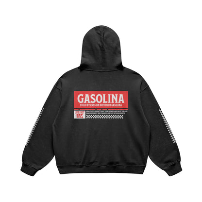 GASOLINA RACING HOODIE FADED BLACK (OVERSIZED)