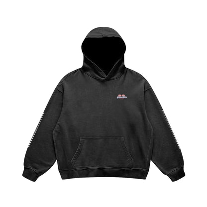 GASOLINA RACING HOODIE FADED BLACK (OVERSIZED)