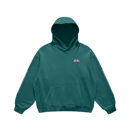 GASOLINA RACING HOODIE BLUEISH GREEN (OVERSIZED)