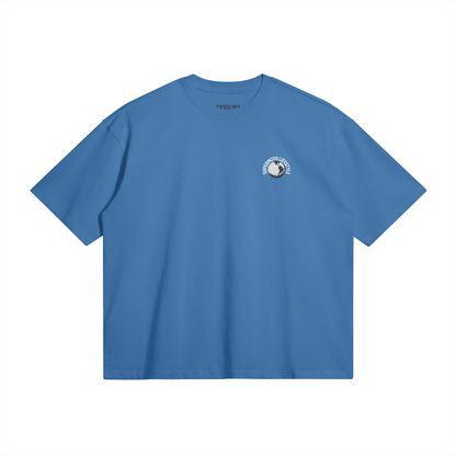 COMMUNITY AROUND THE GLOBE T SHIRT USTY BLUE (OVERSIZED)