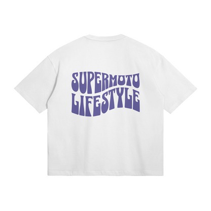 SUPERMOTO LIFE STYLE T SHIRT WHITE (OVERSIZED)